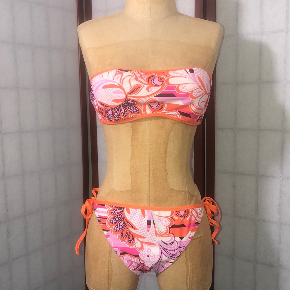 Op,colorful paisley two pieces bikini swimwear.size S-M.